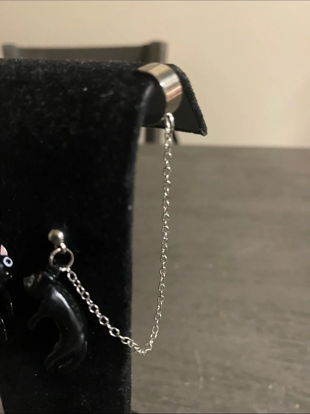 Black Cat Dangle Earrings